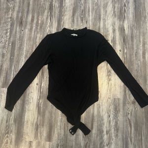 Black One Piece Long Sleeve top